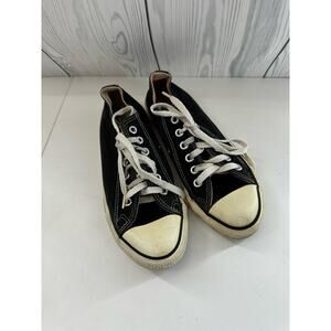 Vtg 80s 90s Converse Mens Sz 5.5 Women’s 7.5 Black Low Top All Star USA Sneakers